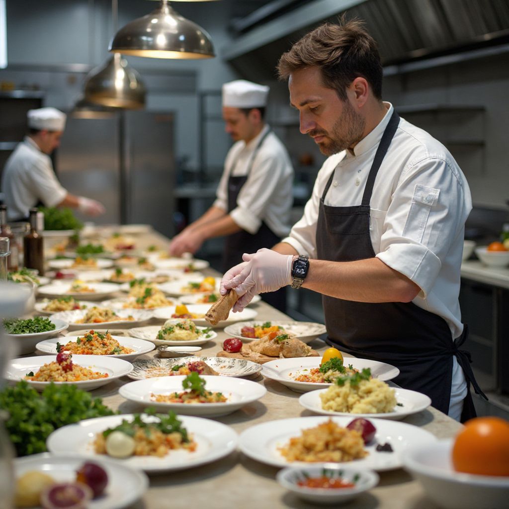 Recipe testing session in kitchen