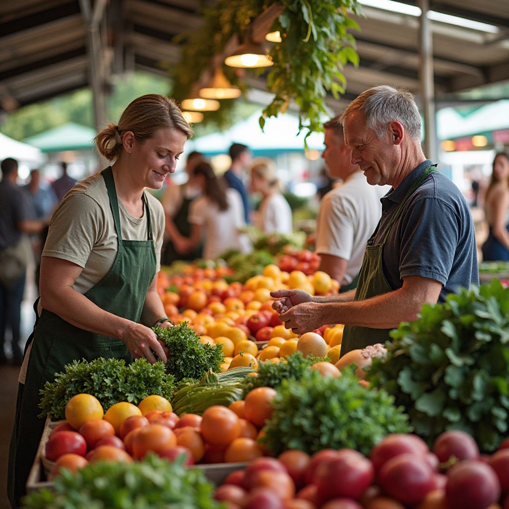 Exploring local farmers market