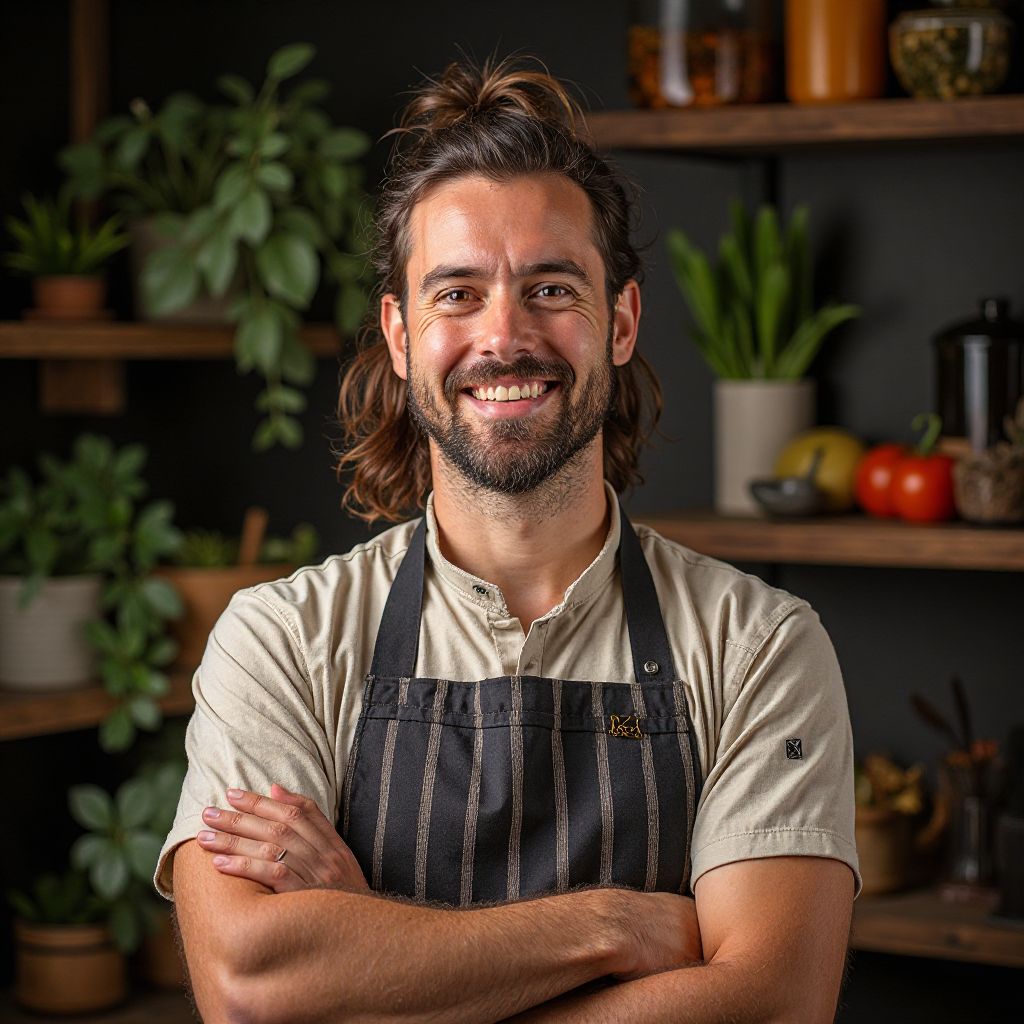 Indigenous Australian chef portrait