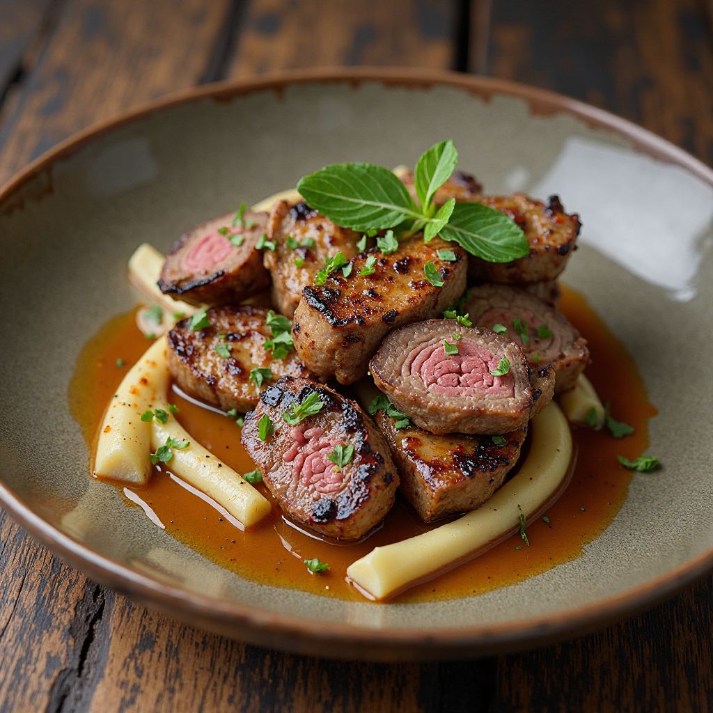 Modern Australian outback cuisine presentation