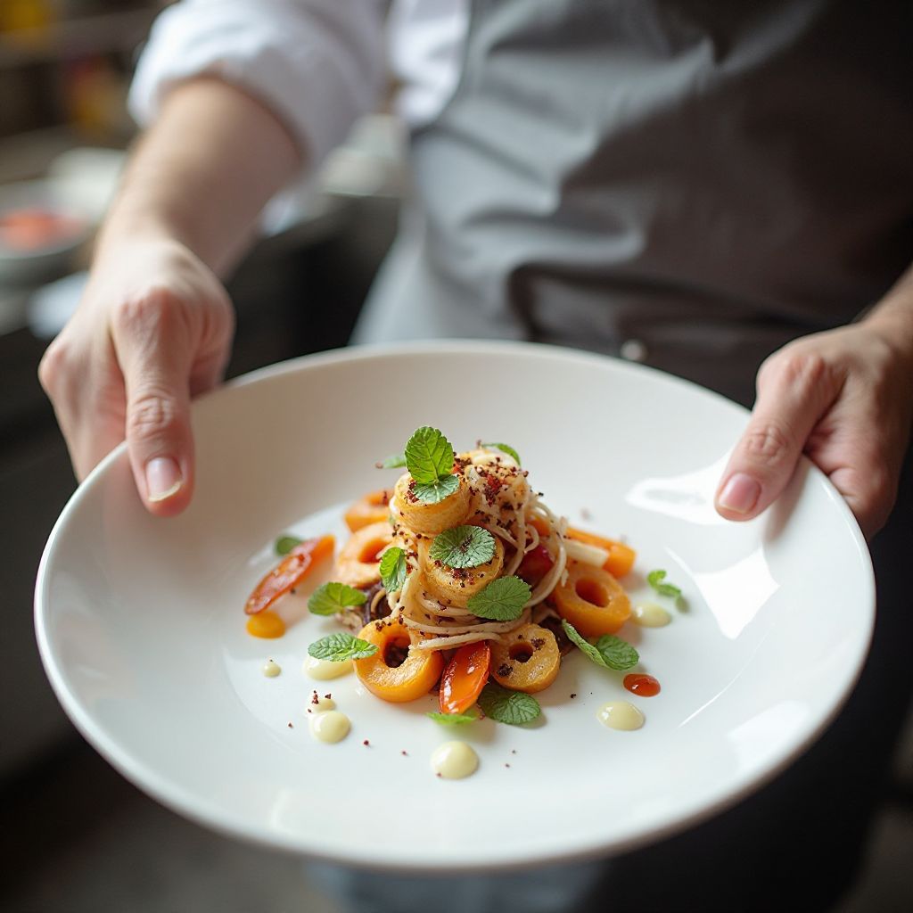 Advanced food plating techniques demonstration
